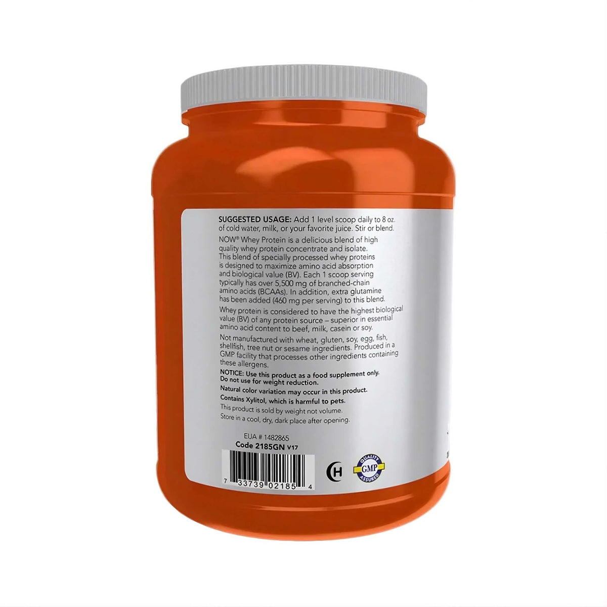 NOW Foods Whey Protein Creamy Vanilla mit Whey Protein Isolat und Konzentrat, hochwertigem EiweiĂź, BCAA, L-Glutamin und natĂĽrlichem Vanillegeschmack fĂĽr aktive Menschen und Sportler.