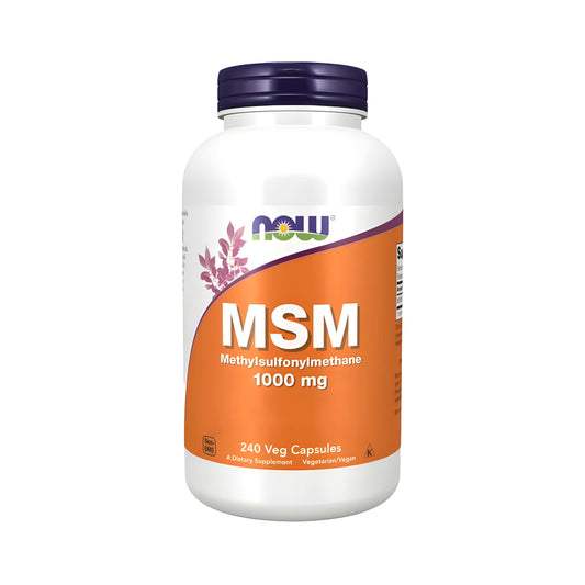 MSM 1000 mg von NOW Foods – veganes Methylsulfonylmethan Supplement in Kapseln, MSM Nahrungsergänzung für Gelenke, Haut und tägliche Nährstoffversorgung
