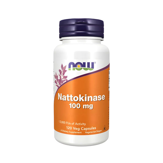 Nattokinase 100 mg von NOW Foods – fermentierte Sojabohnen als Quelle für Nattokinase, Enzym Supplement, Nattokinase Nahrungsergänzung, hochwertige Kapseln für die tägliche Ernährung