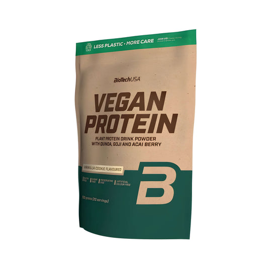 BioTechUSA Vegan Protein Shake für Muskelaufbau und Muskelerhalt mit hochwertigem pflanzlichem Protein, Erbsenprotein-Isolat, Reisprotein und Aminosäuren.