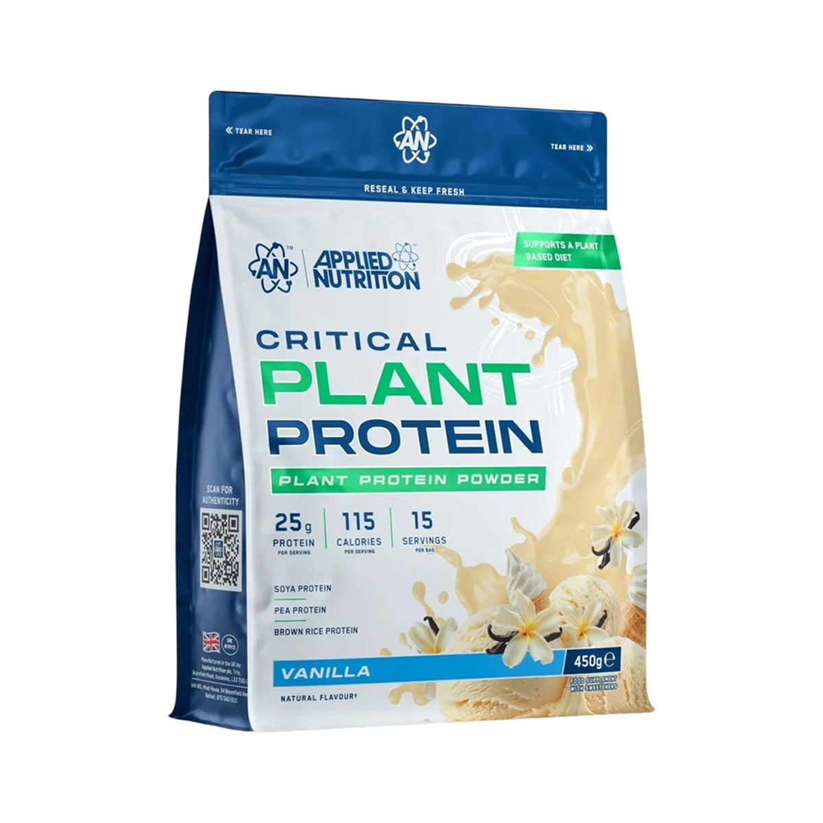 Applied Nutrition Critical Plant Protein Vanilla Pulver