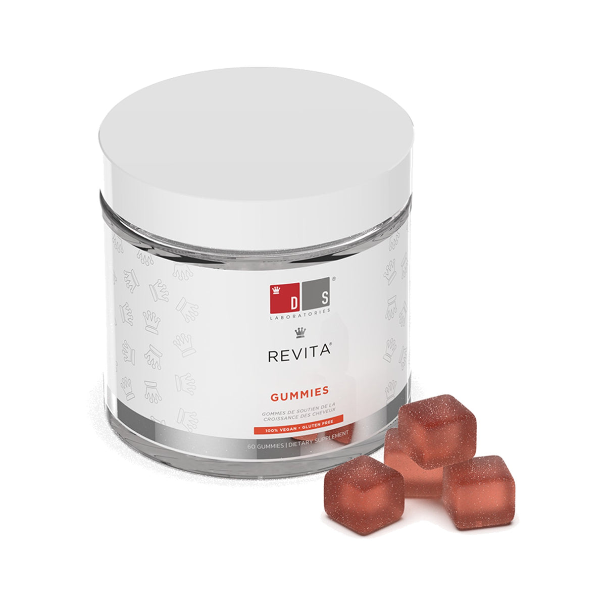 DS Laboratories Haarwuchs Gummies – vegane Fruchtgummis mit Biotin, Zink & Melatonin, 60 Stück