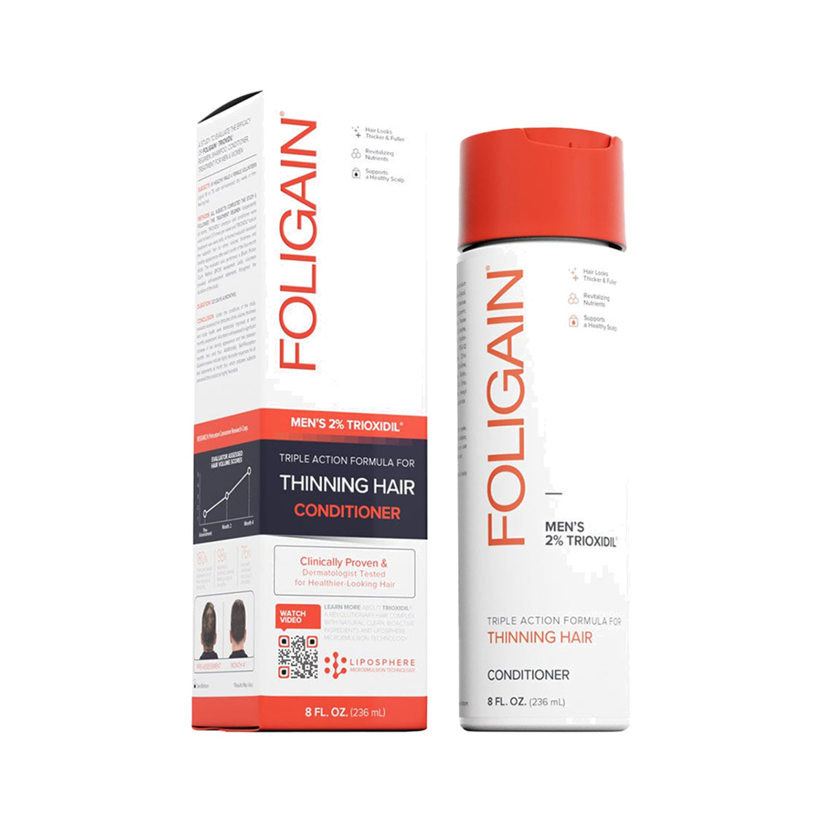 Foligain Anti-Haarausfall Shampoo & Conditioner Set für Männer mit Trioxidil-Komplex