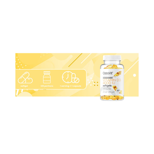 OstroVit Vitamin D3 4000 IU – 120 Kapseln