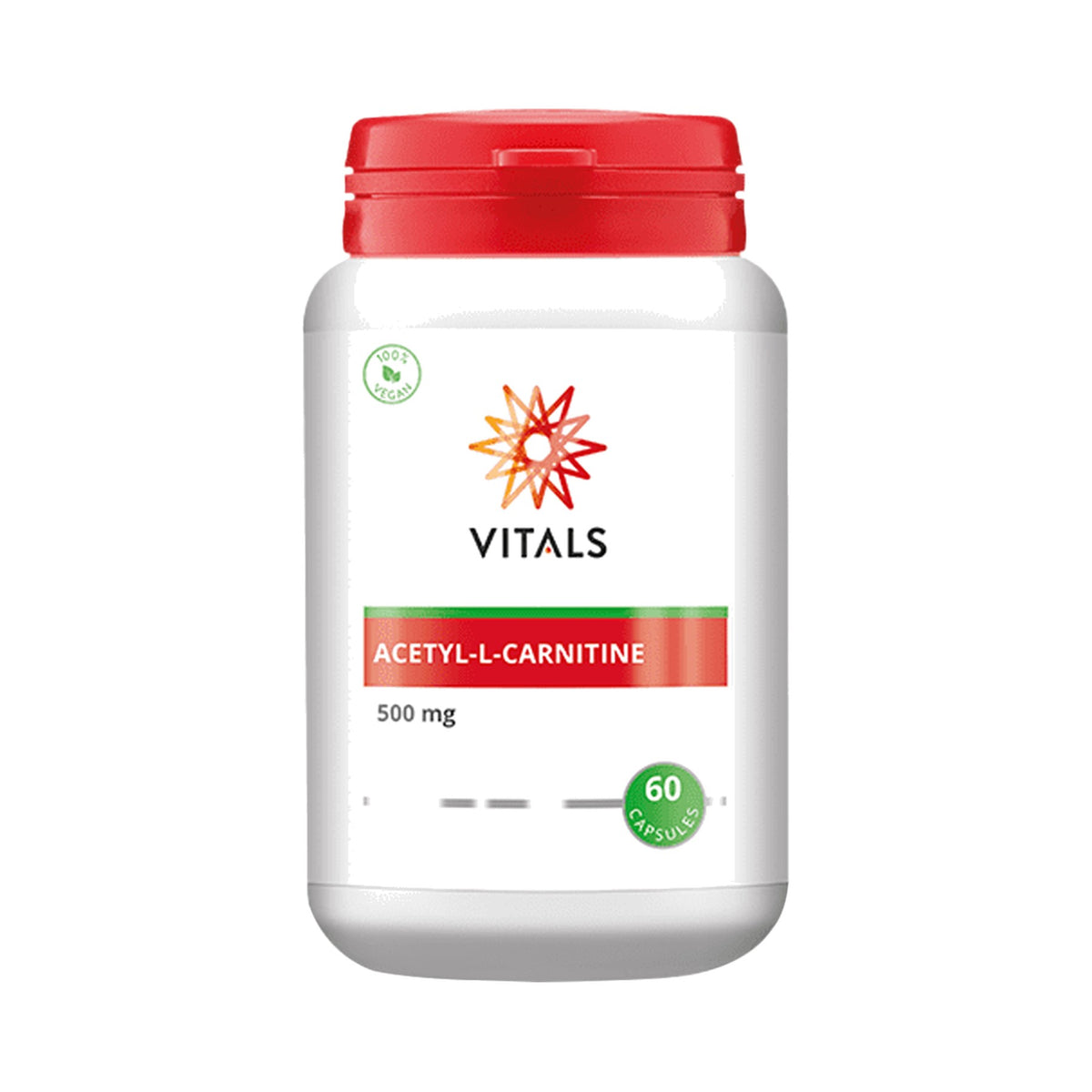 Vitals Acetyl-L-Carnitine 500 mg 60 Kapseln – Acetyl-L-Carnitin Kapseln als Nahrungsergänzung