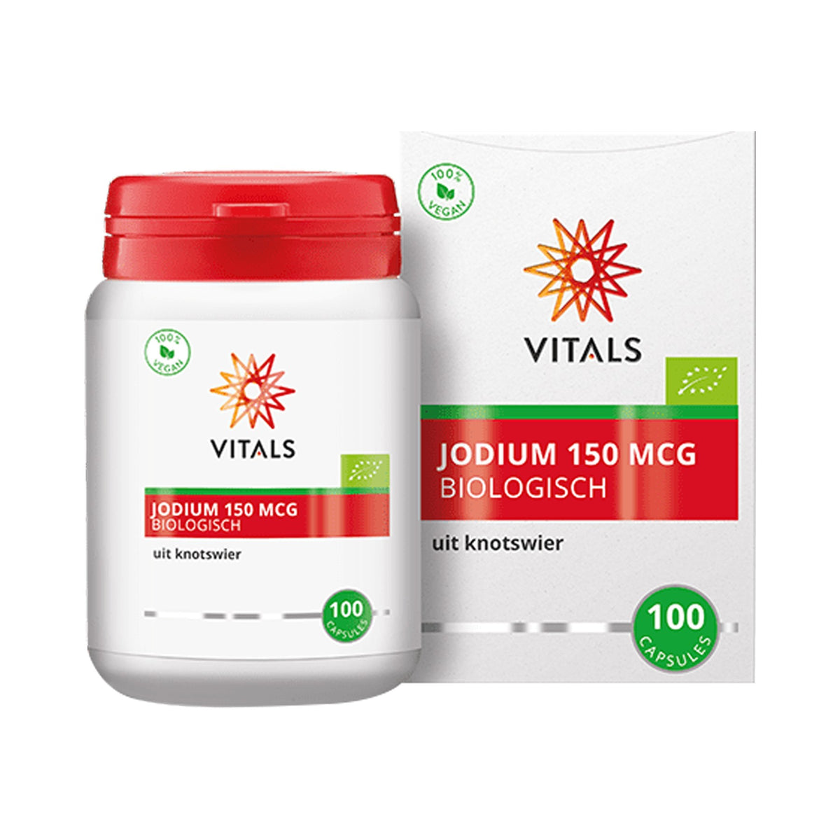 Vitals Jod 150 mcg Bio – Jod aus Knotentang (Kelp) – 100 Kapseln