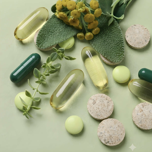 Hochwertige Mineralstoff-Supplements mit Magnesium, Zink, Eisen, Calcium, Kalium, Selen und Spurenelementen in Form von Kapseln, Tabletten und Pulver