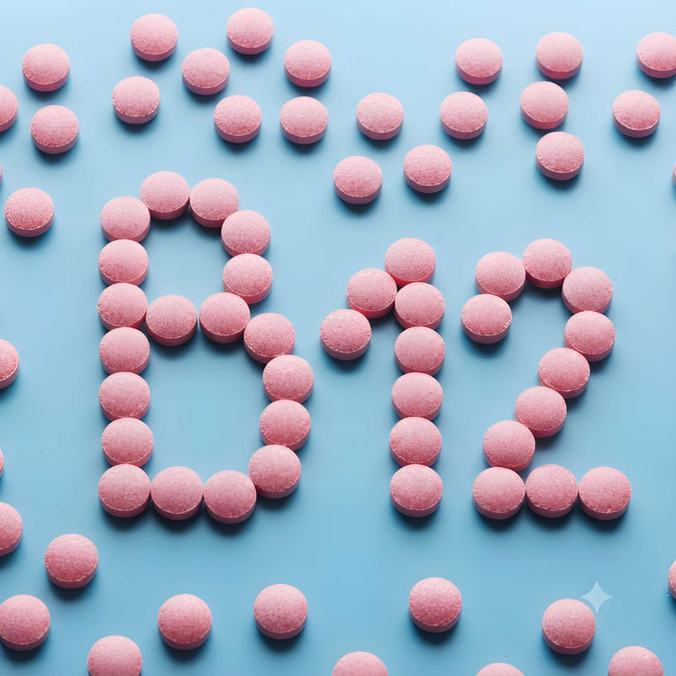 Hochwertige B-Vitamine Kollektion mit Vitamin-B-Komplex, Vitamin B12, B6, Biotin und Folsäure Supplements als Kapseln und Tabletten für die tägliche Nahrungsergänzung.