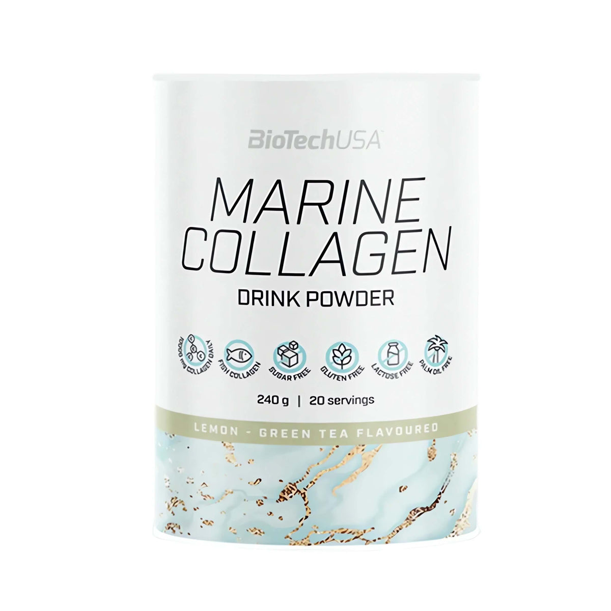 BioTechUSA Marine Collagen kaufen – Premium Fischkollagen Pulver mit hydrolysierten Kollagenpeptiden, Vitamin C, Kollagen für Haut, Haare, Nägel, Gelenke, Bindegewebe, Knochen und Knorpel, ideale tägliche Nahrungsergänzung mit hoher Bioverfügbarkeit.
