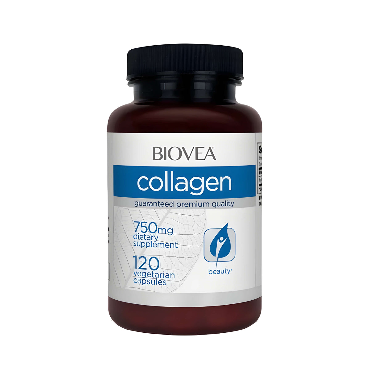 Biovea Collagen 750 mg Kapseln mit 750 mg hydrolysiertem Rinderkollagen Typ 1 und 3 für Haut Haare Nägel Gelenke und Bindegewebe