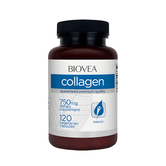 Biovea Collagen 750 mg Kapseln mit 750 mg hydrolysiertem Rinderkollagen Typ 1 und 3 für Haut Haare Nägel Gelenke und Bindegewebe