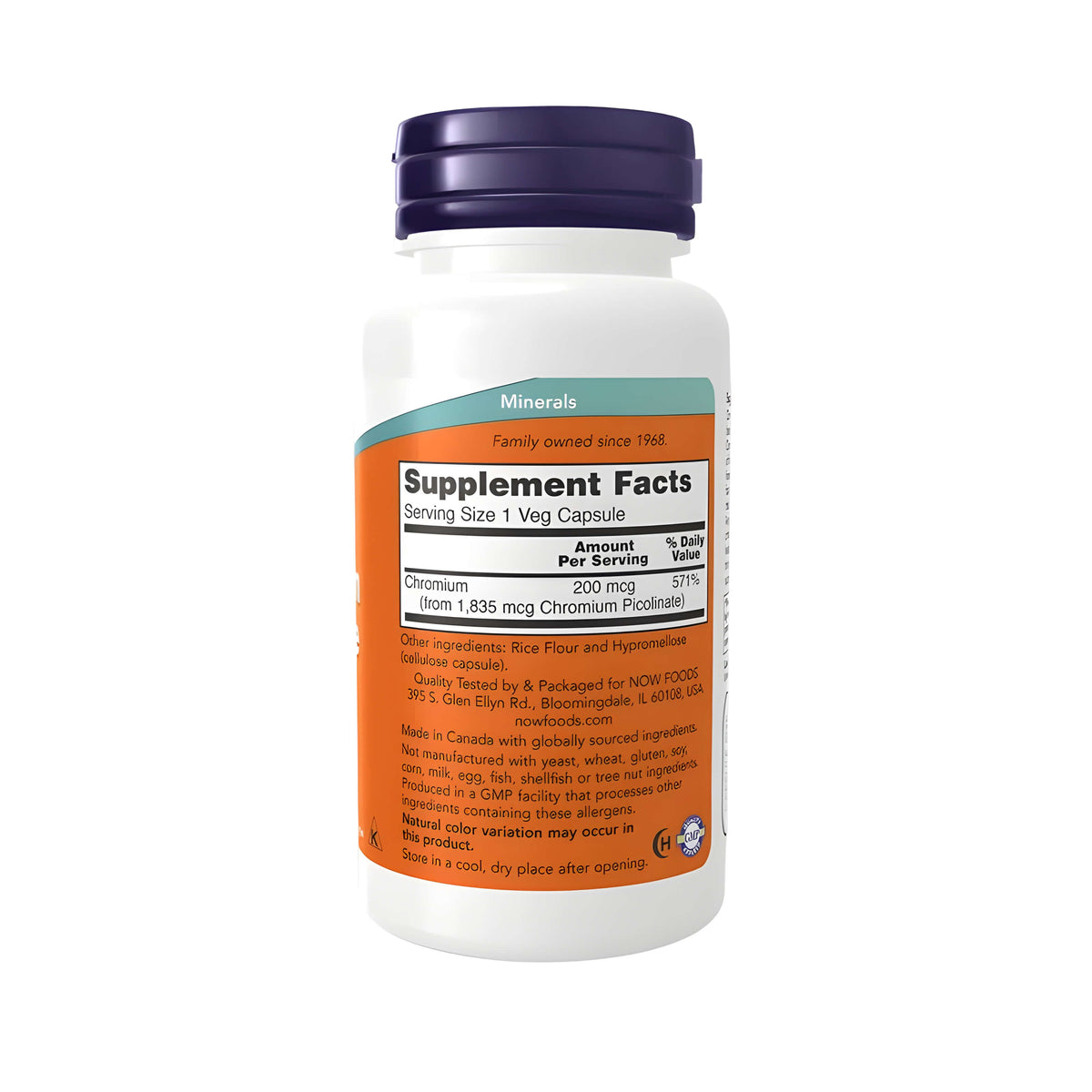 NOW Foods Chrom Picolinat 200 mcg Kapseln – Chromium Picolinate Supplement, Chrom Nahrungsergänzungsmittel, Chromversorgung, Mineralstoff Supplement und tägliche Nahrungsergänzung