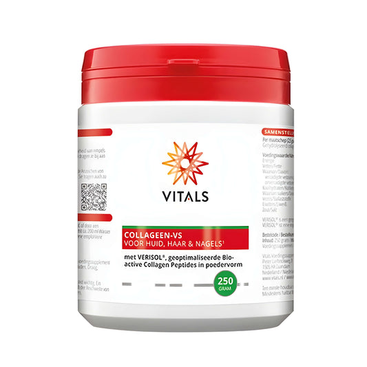 Vitals Collagen-VS mit VERISOL® bioaktiven Kollagenpeptiden und hydrolysiertem Rinderkollagen – hochwertiges Kollagen Pulver für Haut, Haare, Nägel, Bindegewebe, Beauty, Anti-Aging und tägliche Kollagenversorgung.