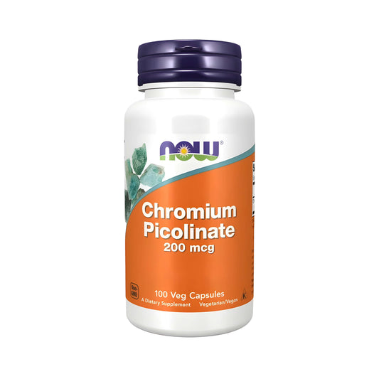 Chrom Picolinat 200 mcg NOW Foods – hochwertige Chromium Picolinate Kapseln, Chrom Supplement, Chrom Nahrungsergänzung, tägliche Mineralstoffversorgung und praktische Dosierung