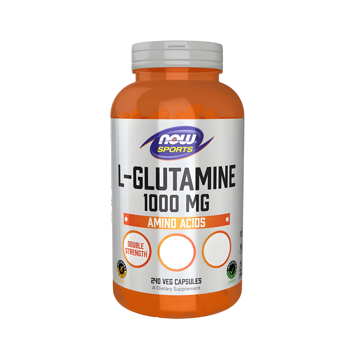 Premium L-Glutamin 1000 mg Kapseln von NOW Foods für Kraftsport, Ausdauersport, Bodybuilding und die tägliche Ernährung