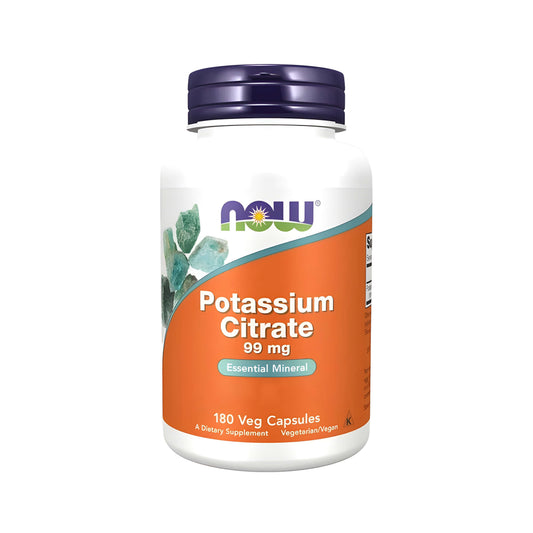 Potassium Citrate 99 mg NOW Foods – hochwertige Kaliumcitrat Kapseln, Kalium Supplement für Erwachsene, tägliche Kaliumzufuhr, Mineralstoffversorgung und Elektrolythaushalt