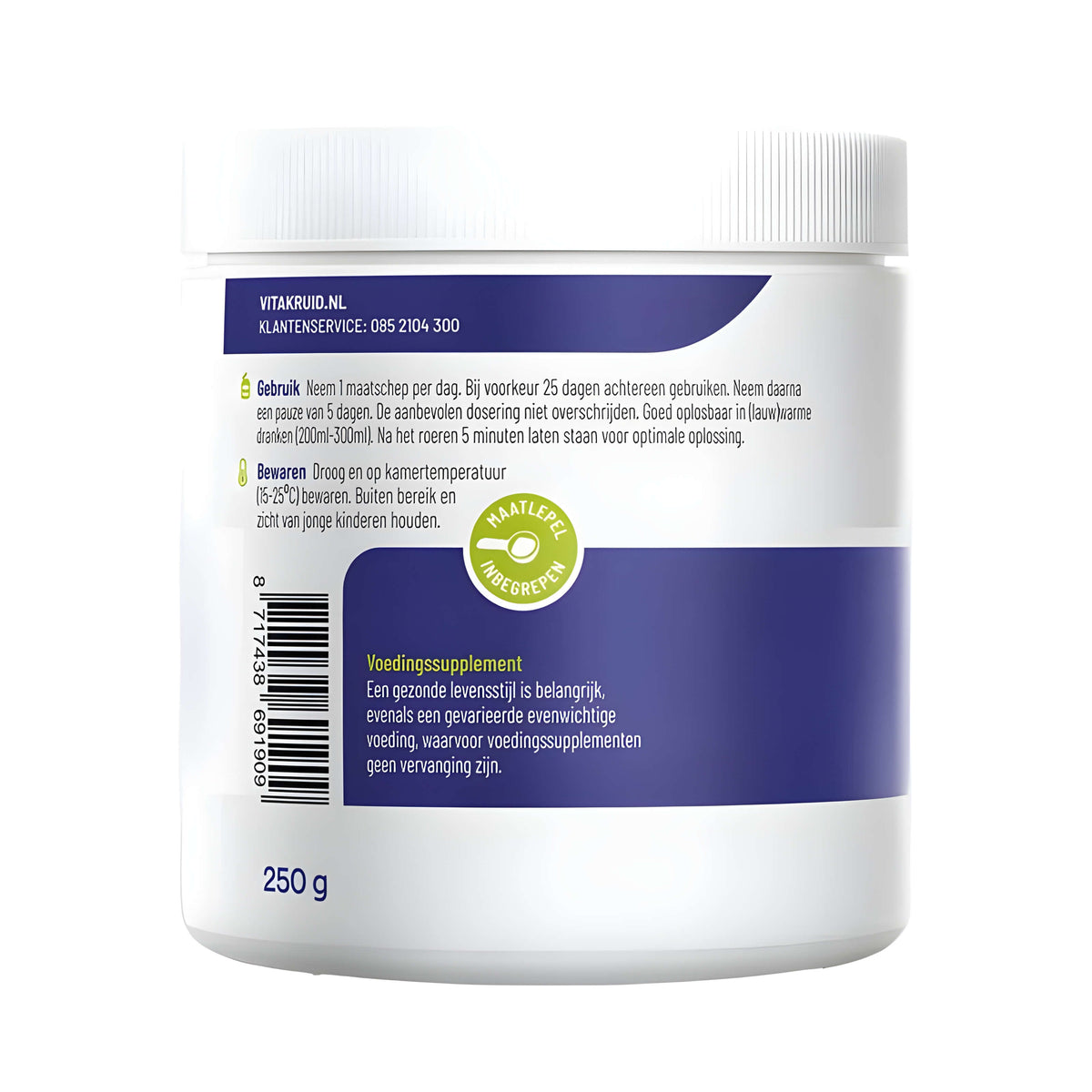 Vitakruid Solugel® Kollagen Pulver mit hochwertigem hydrolysiertem Rinderkollagen aus grasgefütterten Rindern, Kollagen Typ I, Vitamin C, Vitamin D3, ohne Zucker, ohne Süßstoffe, ideal für tägliche Kollagen Einnahme.