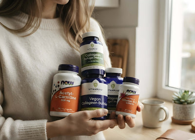 Hochwertige Nahrungsergänzungsmittel mit Vitaminen, Mineralstoffen, Kollagen und Aminosäuren für einen gesunden Lebensstil