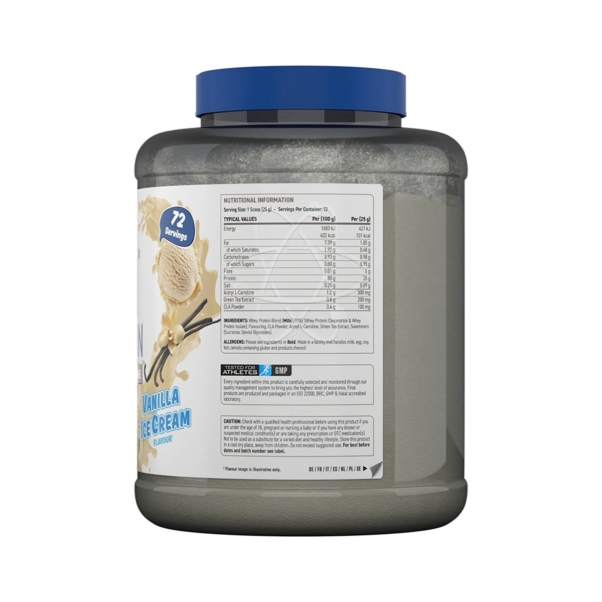 Diet Whey Protein 1800 g Applied Nutrition kaufen – Whey Protein Pulver mit 20 g Protein, CLA, Acetyl-L-Carnitin & Grüntee-Extrakt