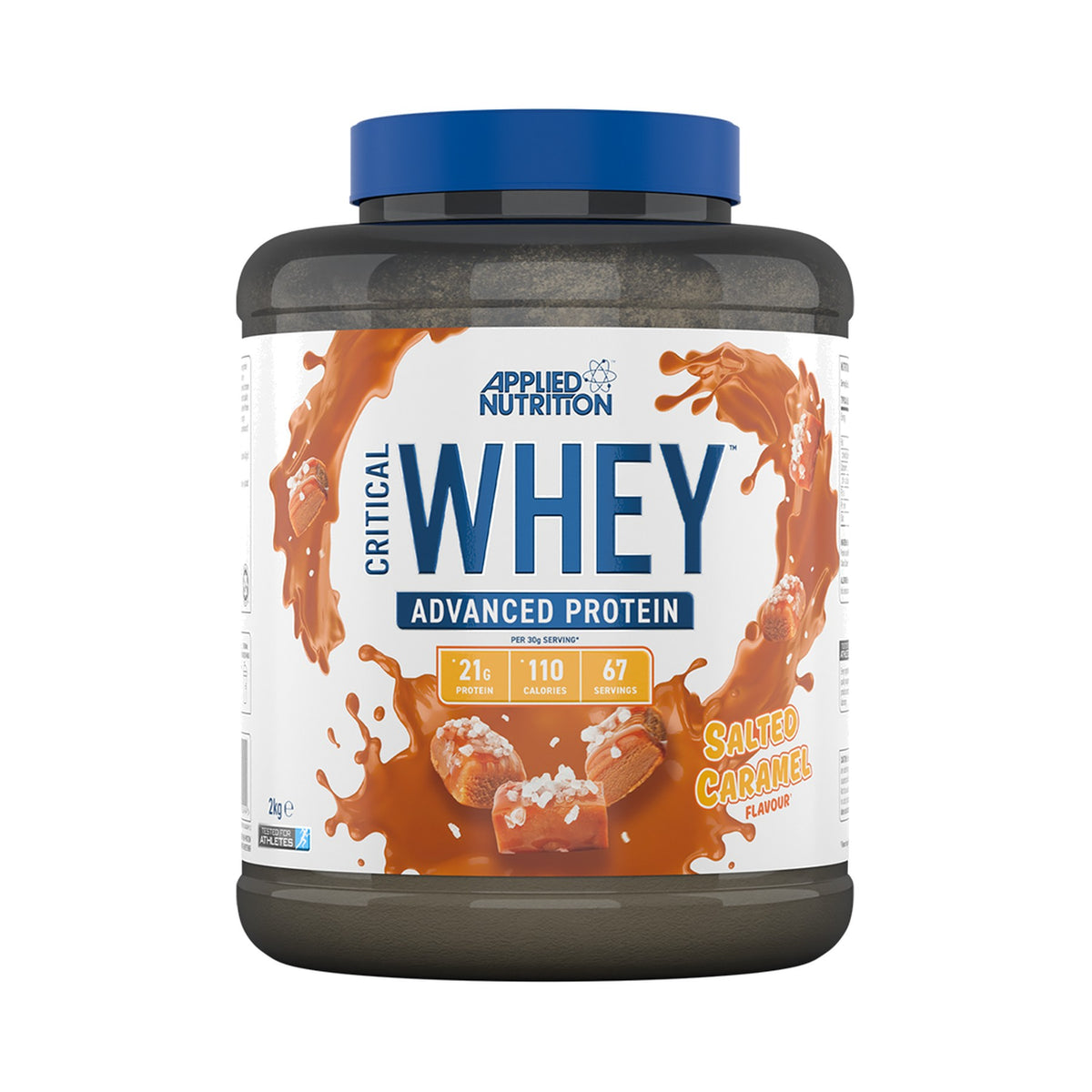 Applied Nutrition Critical Whey Protein 2 kg Salted Caramel – Whey-Proteinpulver mit 21 g Protein pro Portion für Muskelaufbau
