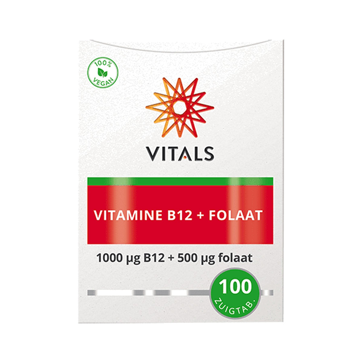 Vitals Vitamin B12 1000 µg mit Folat 500 µg – Methylcobalamin, Adenosylcobalamin & Quatrefolic®, Kirsche, 100 Lutschtabletten