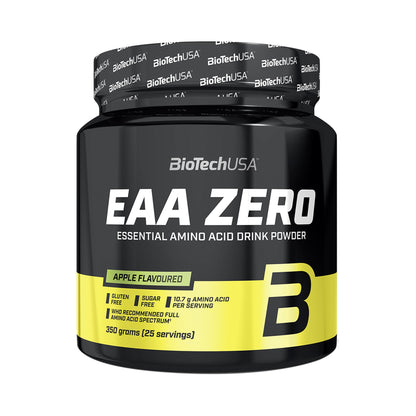 BioTechUSA EAA Zero 350 g Apfel – zuckerfreies EAA Pulver mit allen essentiellen Aminosäuren und L-Glutamin