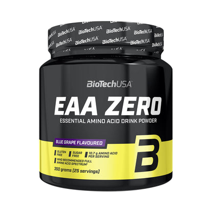 BioTechUSA EAA Zero 350 g Blue Grape – Aminosäuren Drink Pulver mit EAA, BCAA 2:1:1 und L-Glutamin