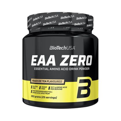 BioTechUSA EAA Zero 350 g Peach Ice Tea – EAA Pulver mit Schwarztee-Extrakt für Training und Ruhetage