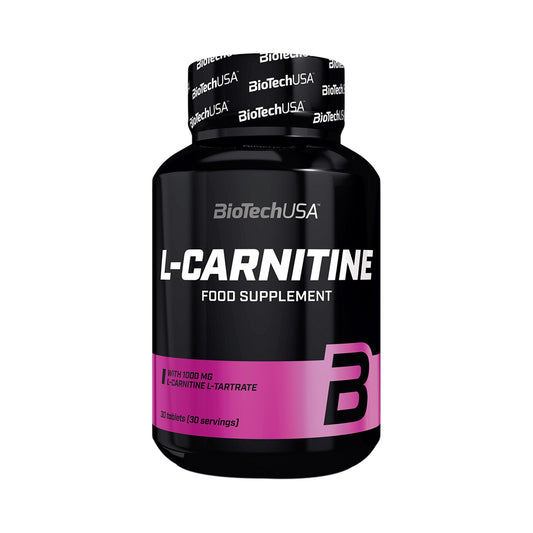 BioTechUSA L-Carnitine L-Tartrate 1000 mg 30 Tabletten – L-Carnitin Tabletten als Nahrungsergänzung