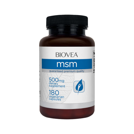 MSM 500 mg 180 Kapseln – Biovea | Organischer Schwefel für Gelenke & Bindegewebe