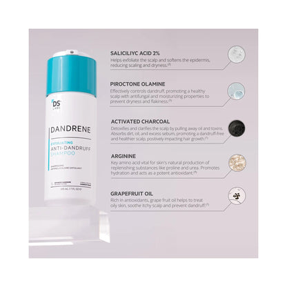 Dandrene Anti-Schuppen Shampoo von DS Laboratories – mit Climbazol &amp; Zinkpyrithion gegen Schuppen &amp; Juckreiz, 205ml