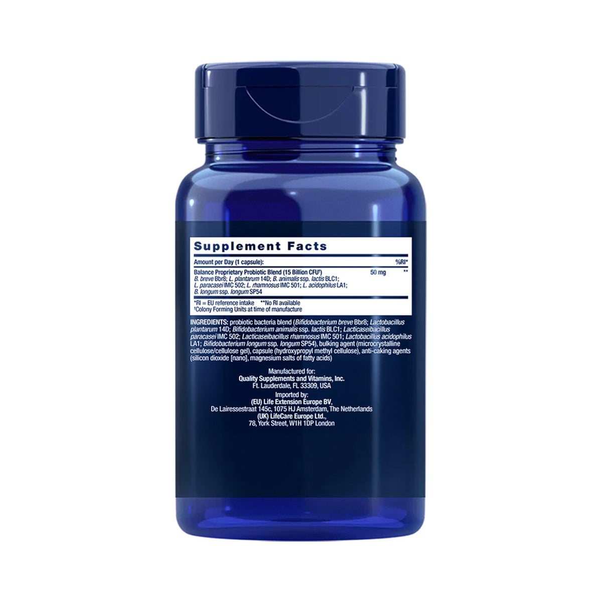 Life Extension FLORASSIST Balance – 7 Stämme, 15 Mrd. KBE pro Kapsel – 30 Flüssigkapseln