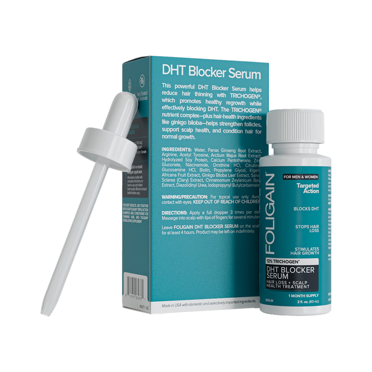 Foligain DHT-Blocker Serum mit 12% Trichogen 59ml – Haarserum für volleres Haar