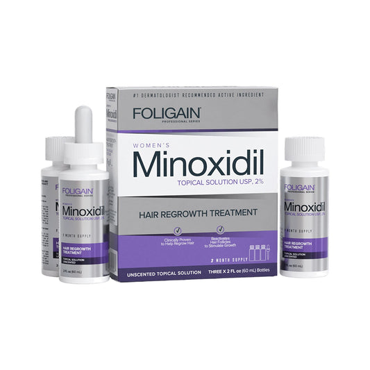 Foligain Minoxidil 2% Haarwuchsmittel für Frauen – 3x59ml Sprayflaschen