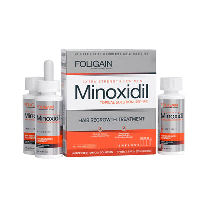 Foligain Minoxidil 5% Haarwuchsmittel für Männer 180ml – Standard & Sanft