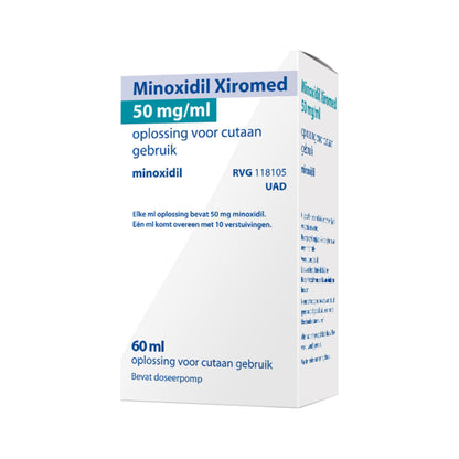 Xiromed Minoxidil 5% Lösung – Haarwuchsmittel für volleres Haar & Geheimratsecken für Männer