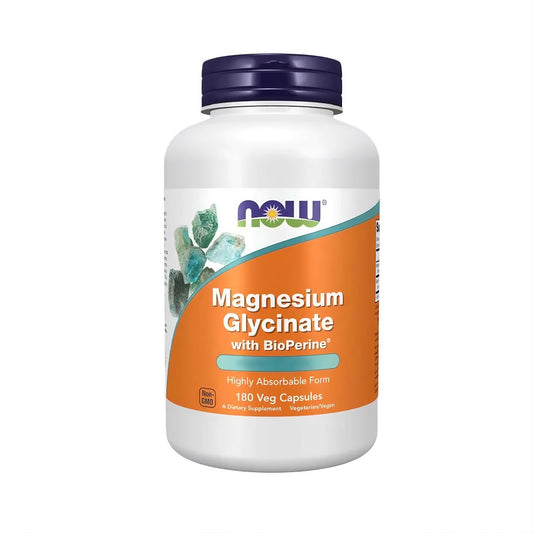 NOW Foods Magnesium Bisglycinat mit BioPerine®, 200 mg elementares Magnesium aus Albion™ Magnesiumbisglycinat