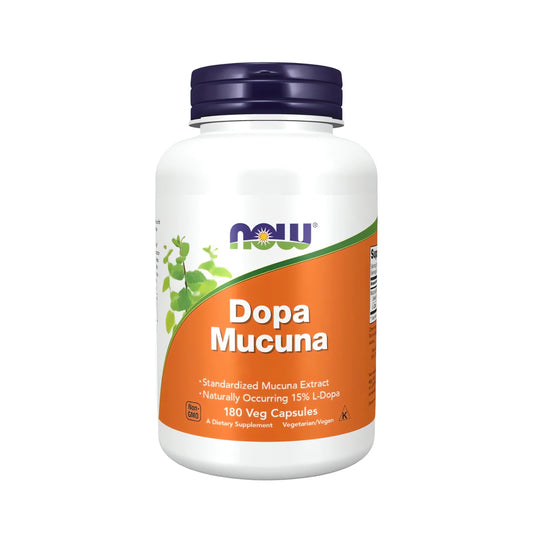 Mucuna Pruriens Velvet Bean Extrakt NOW Foods Kapseln mit natürlichem 15% L-Dopa standardisiertem Pflanzenextrakt