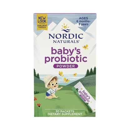 Nordic Naturals Baby's Probiotic Powder – 4 Mrd. KBE, 2 Stämme, ab 6 Monaten – 30 Beutel