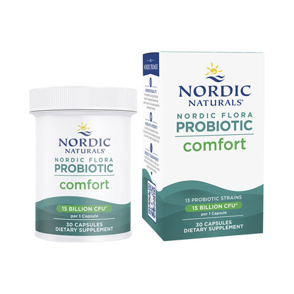 Nordic Naturals Nordic Flora Probiotic Comfort – 13 Stämme, 15 Mrd. KBE & FOS – 30 Kapseln
