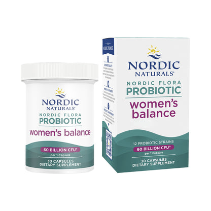 Nordic Naturals Flora Probiotic Women – 12 Stämme, 60 Mrd. KBE & FOS – 30 Kapseln