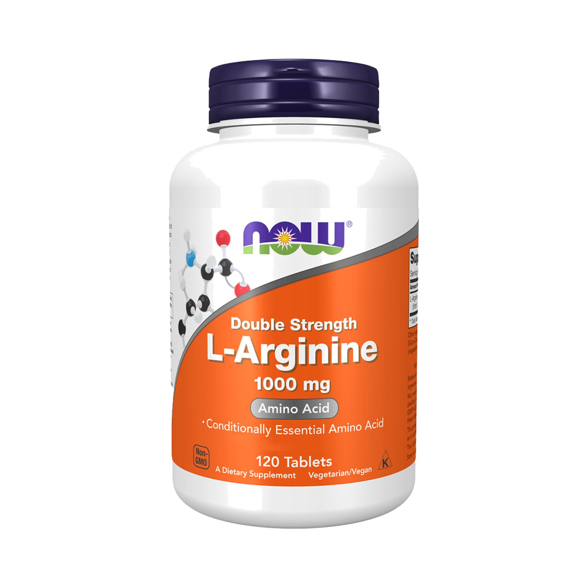 NOW Foods L-Arginine 1000 mg Double Strength Tabletten 120 Tabletten – L-Arginin Tabletten als Nahrungsergänzung
