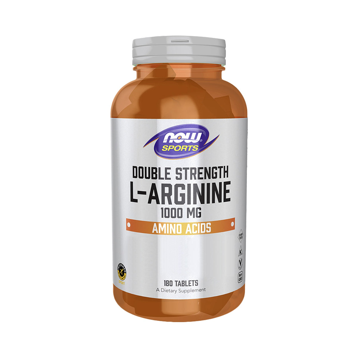 NOW Foods L-Arginine 1000 mg Double Strength Tabletten 180 Tabletten – L-Arginin Tabletten als Nahrungsergänzung