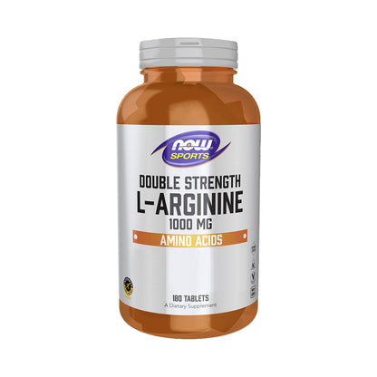 NOW Foods L-Arginine 1000 mg Double Strength Tabletten 180 Tabletten – L-Arginin Tabletten als Nahrungsergänzung