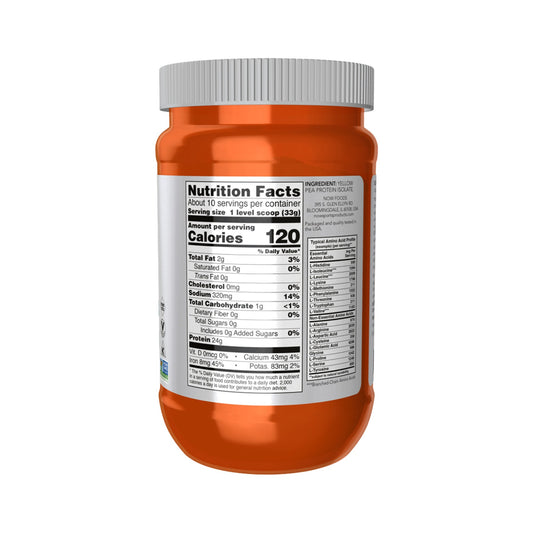 NOW Foods Pea Protein Pure Unflavored Pulver – Erbsenproteinisolat