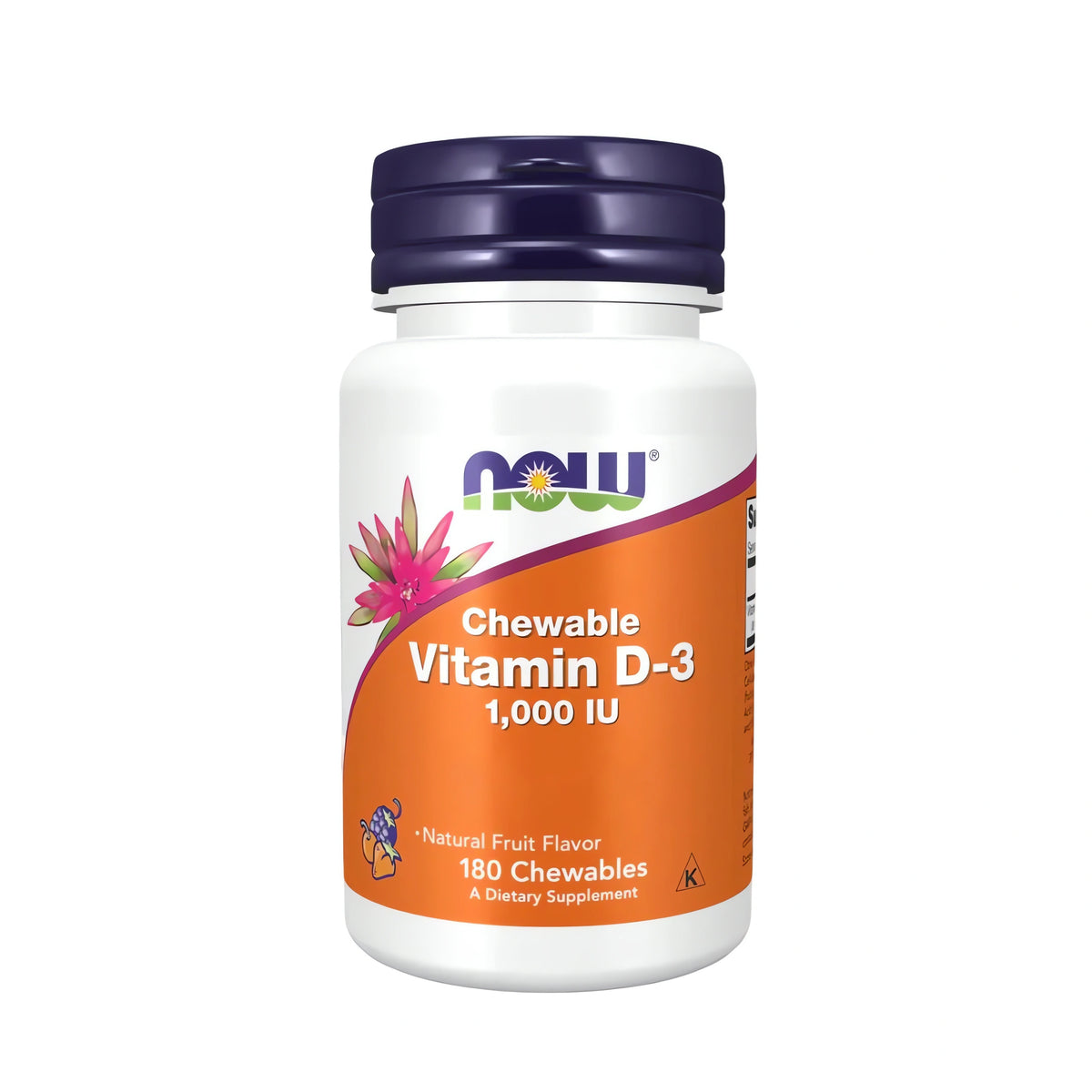 NOW Foods Vitamin D3 Lutschtabletten mit 25 µg (1000 IE) Cholecalciferol – Premium Vitamin D3 Nahrungsergänzung mit Fruchtgeschmack für die tägliche Vitaminversorgung, jetzt online kaufen