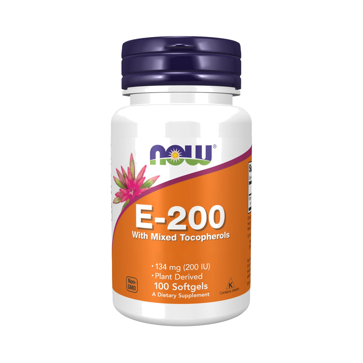 NOW Foods Vitamin E-200 mit gemischten Tocopherolen 100 Softgels – Vitamin E Nahrungsergänzung von NOW Foods