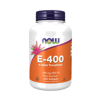 NOW Foods Vitamin E-400 d-Alpha-Tocopheryl 250 Softgels – Vitamin E Nahrungsergänzung von NOW Foods, Vitamin E 400 IE