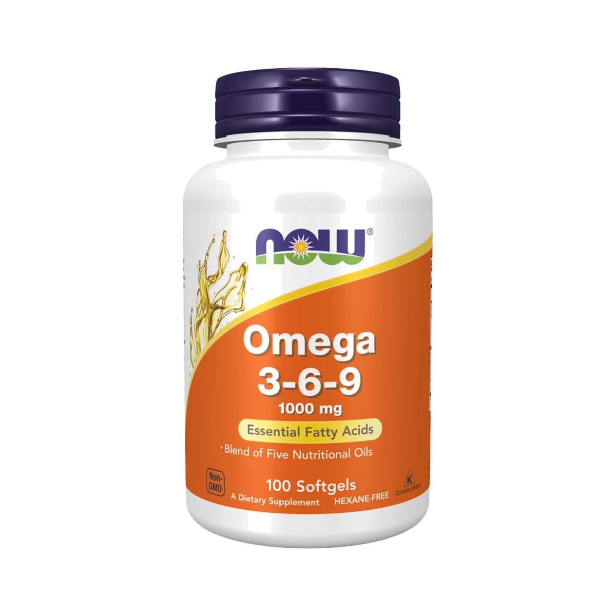 NOW Foods Omega 3-6-9 1000 mg – Pflanzliche Omega-Fettsäuren