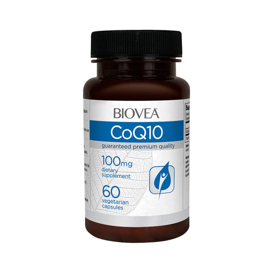 CoEnzym Q10 100 mg Kapseln Biovea – Ubichinon Antioxidans hochdosiert, 60 Vegetarische Kapseln